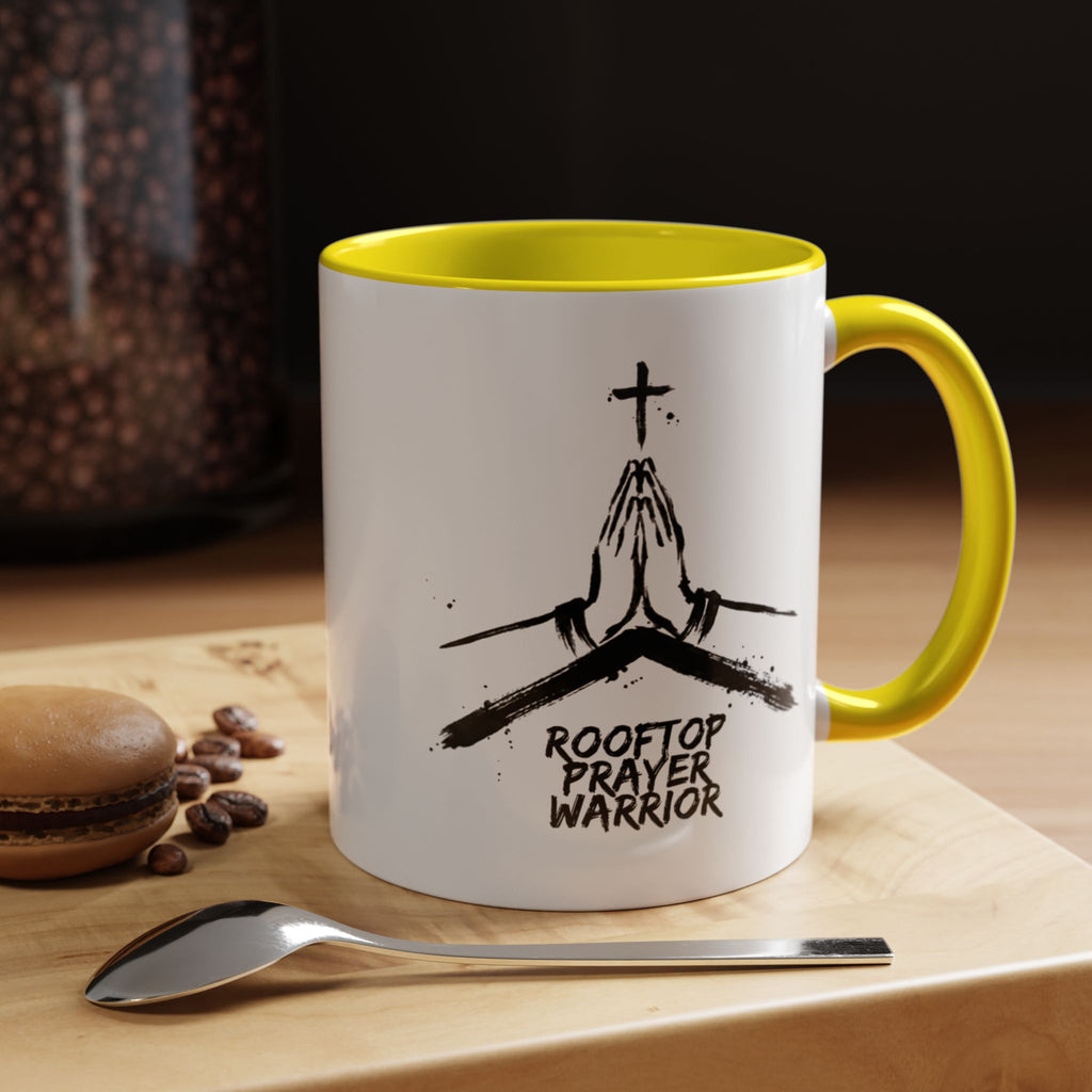 Rooftop Prayer Warrior Accent Coffee Mug