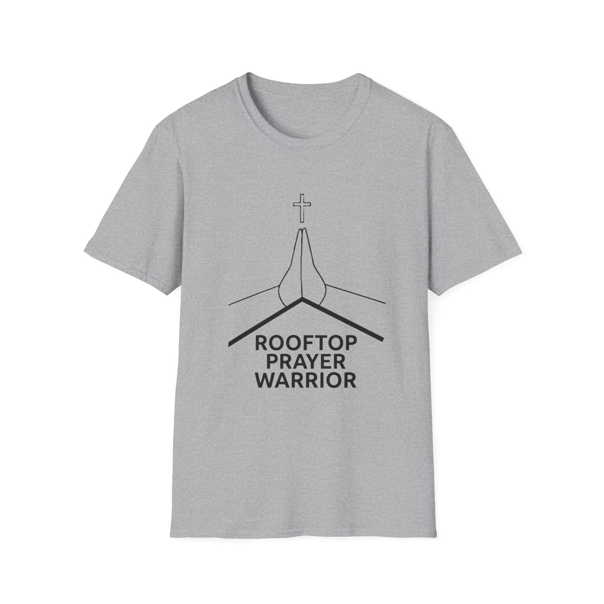 Prayer Hands T-Shirt — "Rooftop Prayer Warrior" Faith Graphic Tee