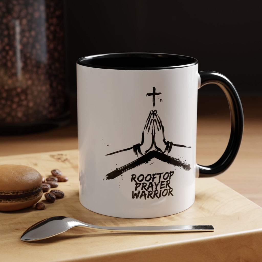 Rooftop Prayer Warrior Accent Coffee Mug