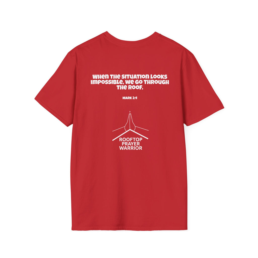 Rooftop Prayer Warrior T-Shirt — Bold Dark Colors
