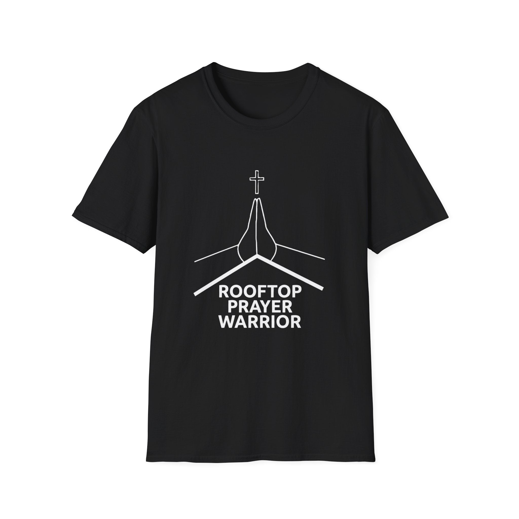 Rooftop Prayer Warrior T-Shirt — Bold Dark Colors