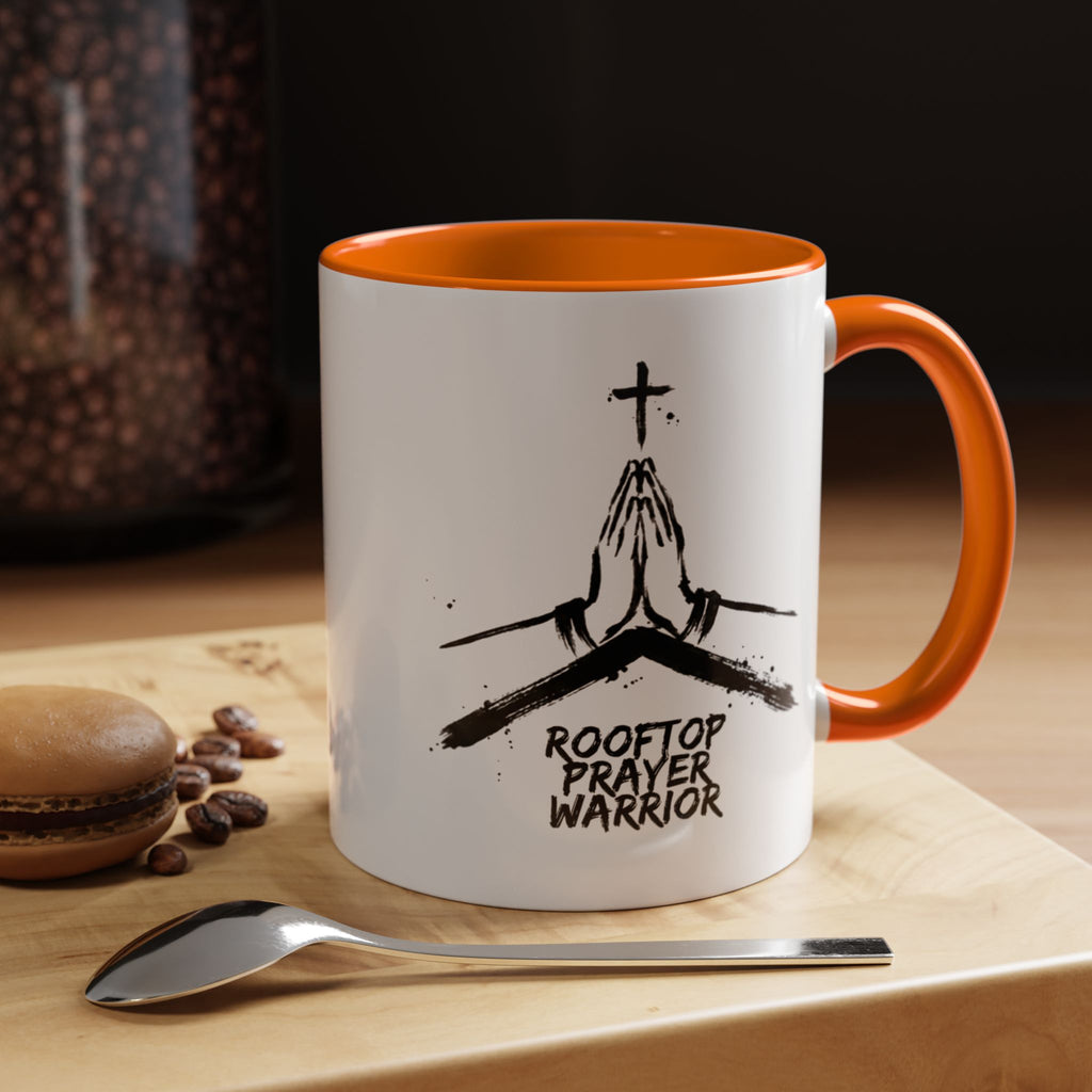 Rooftop Prayer Warrior Accent Coffee Mug