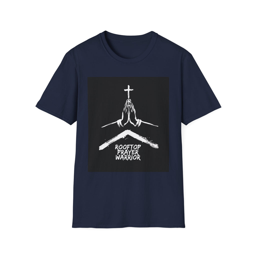 Rooftop Prayer Warrior T-Shirt — Bold Dark Colors