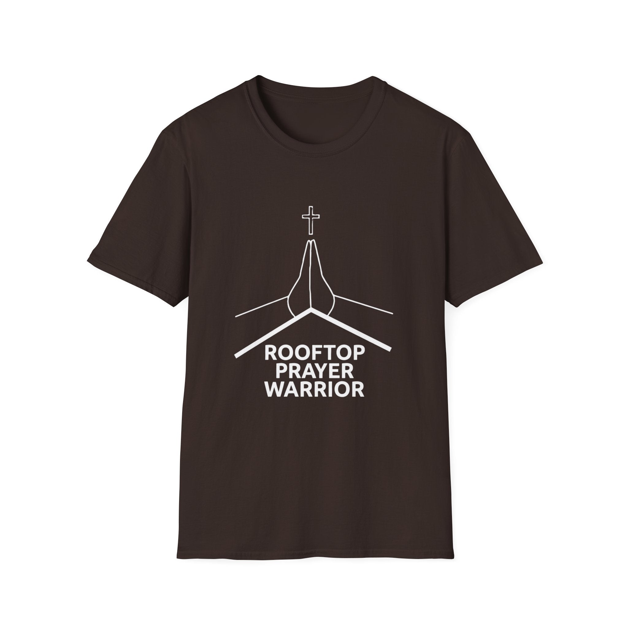 Rooftop Prayer Warrior T-Shirt — Bold Dark Colors
