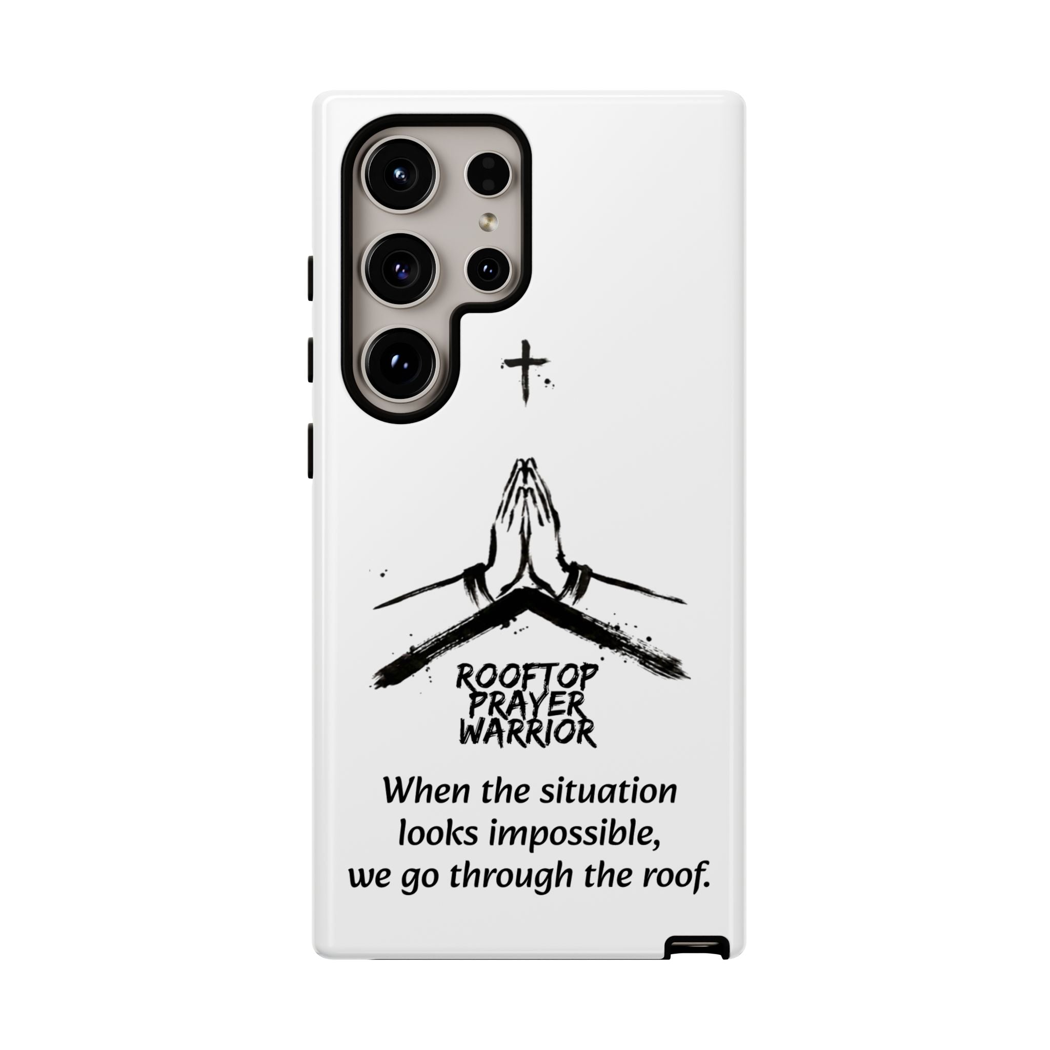 Rooftop Prayer Warrior Phone Case — iPhone, Samsung & Pixel