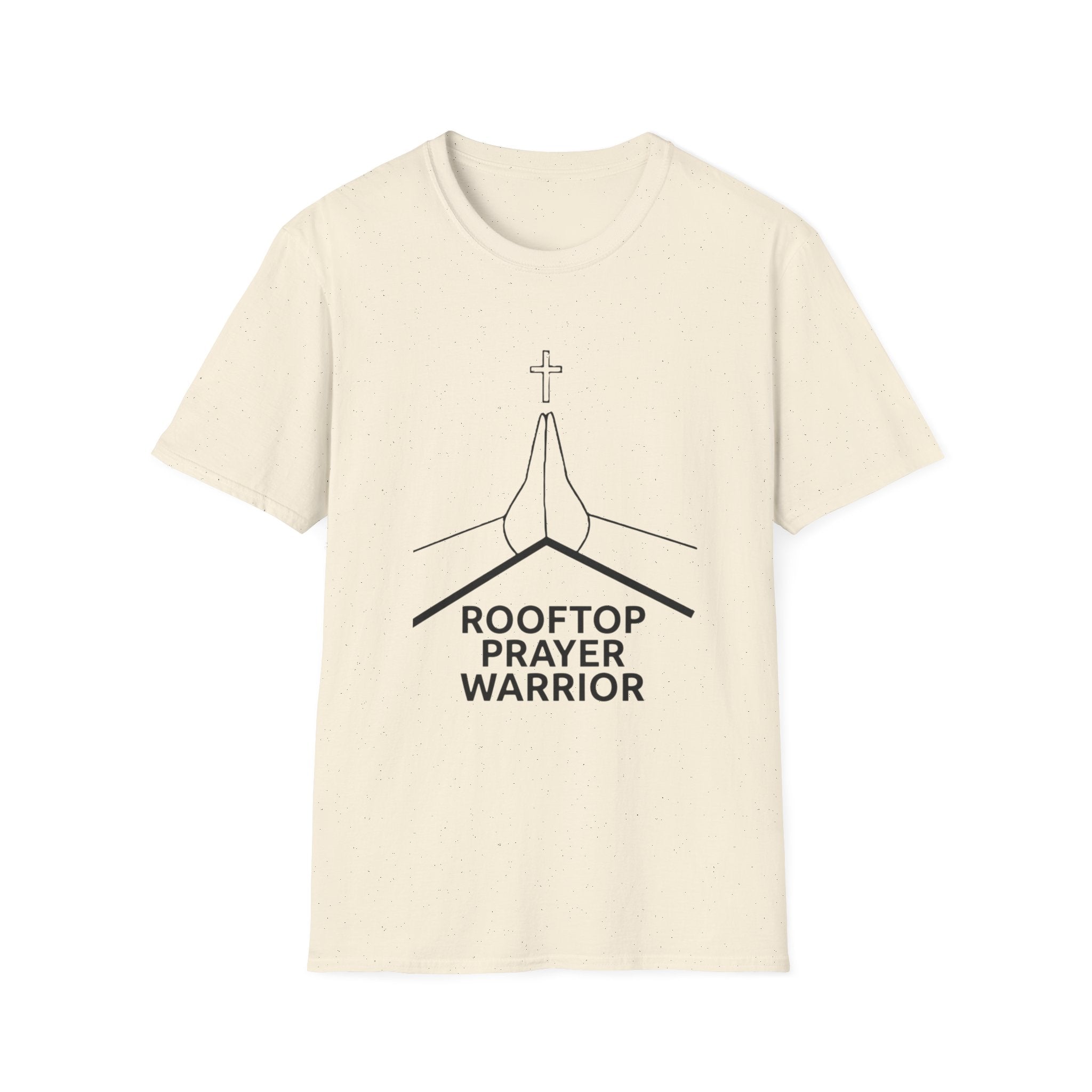 Prayer Hands T-Shirt — "Rooftop Prayer Warrior" Faith Graphic Tee