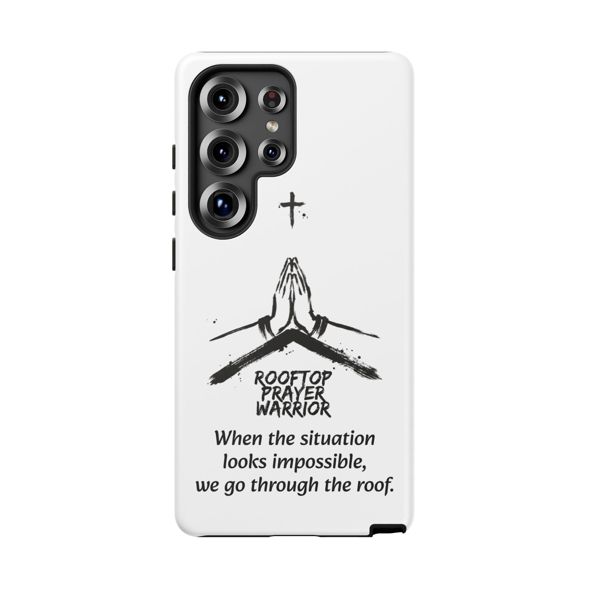 Rooftop Prayer Warrior Phone Case — iPhone, Samsung & Pixel