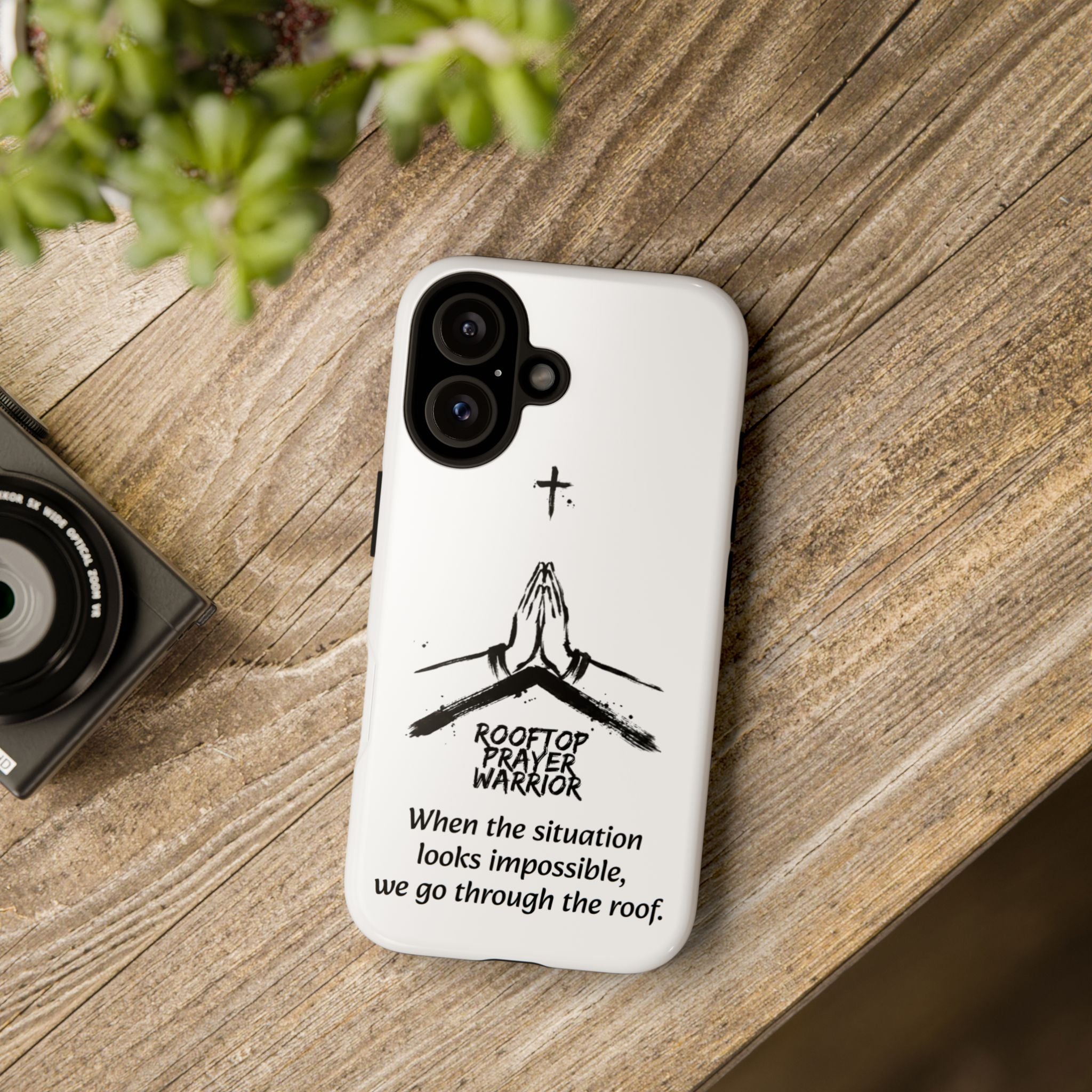 Rooftop Prayer Warrior Phone Case — iPhone, Samsung & Pixel
