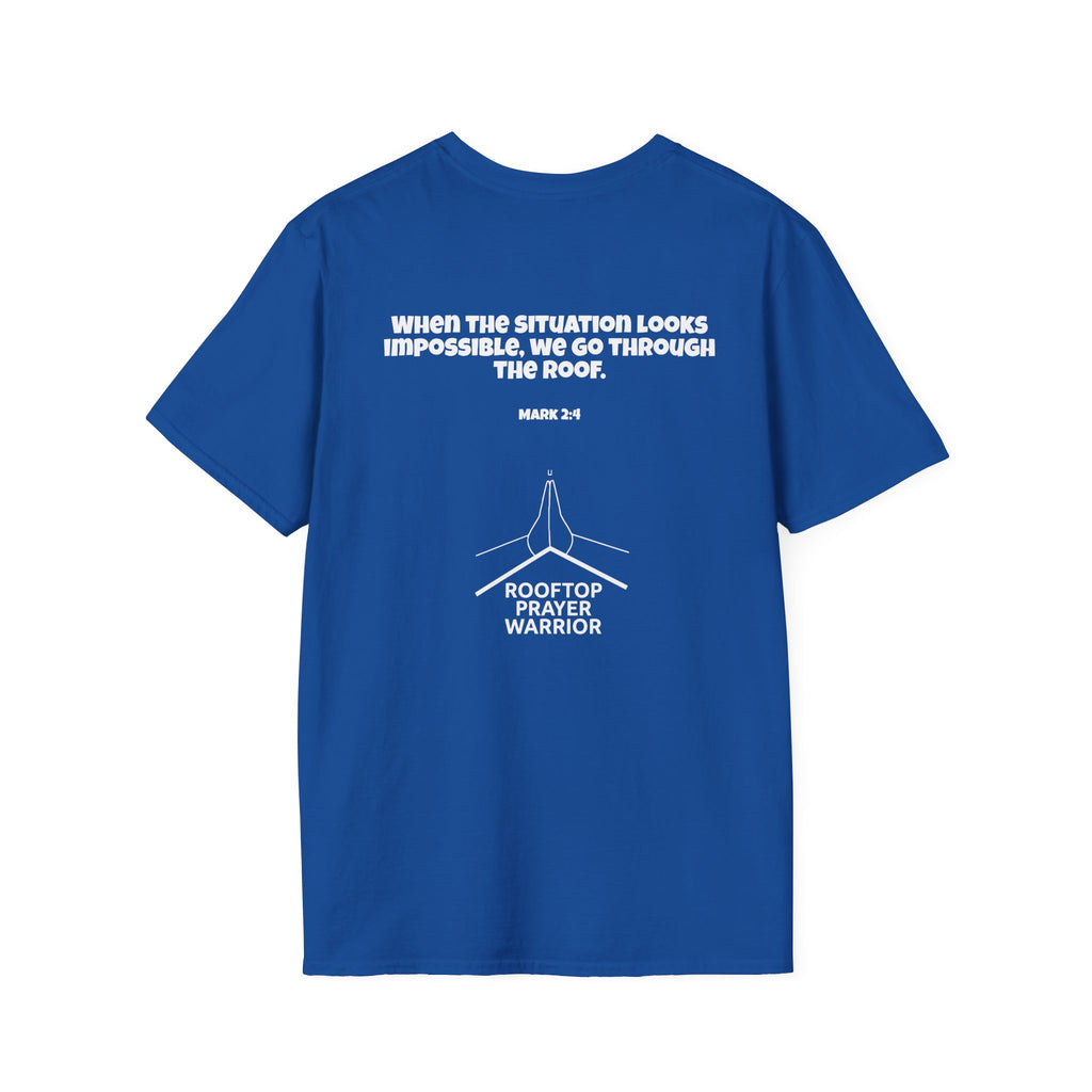 Rooftop Prayer Warrior T-Shirt — Bold Dark Colors