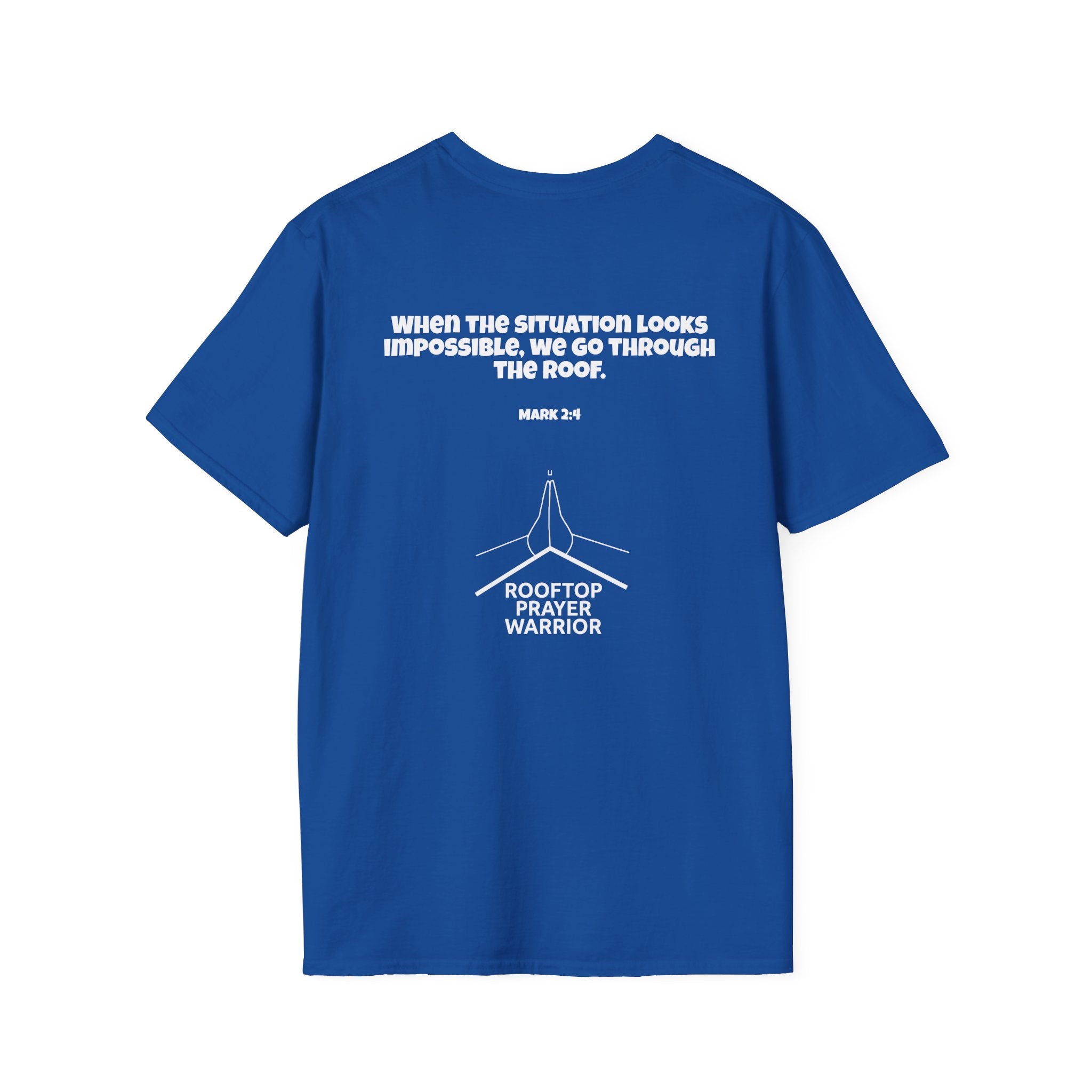 Rooftop Prayer Warrior T-Shirt — Bold Dark Colors