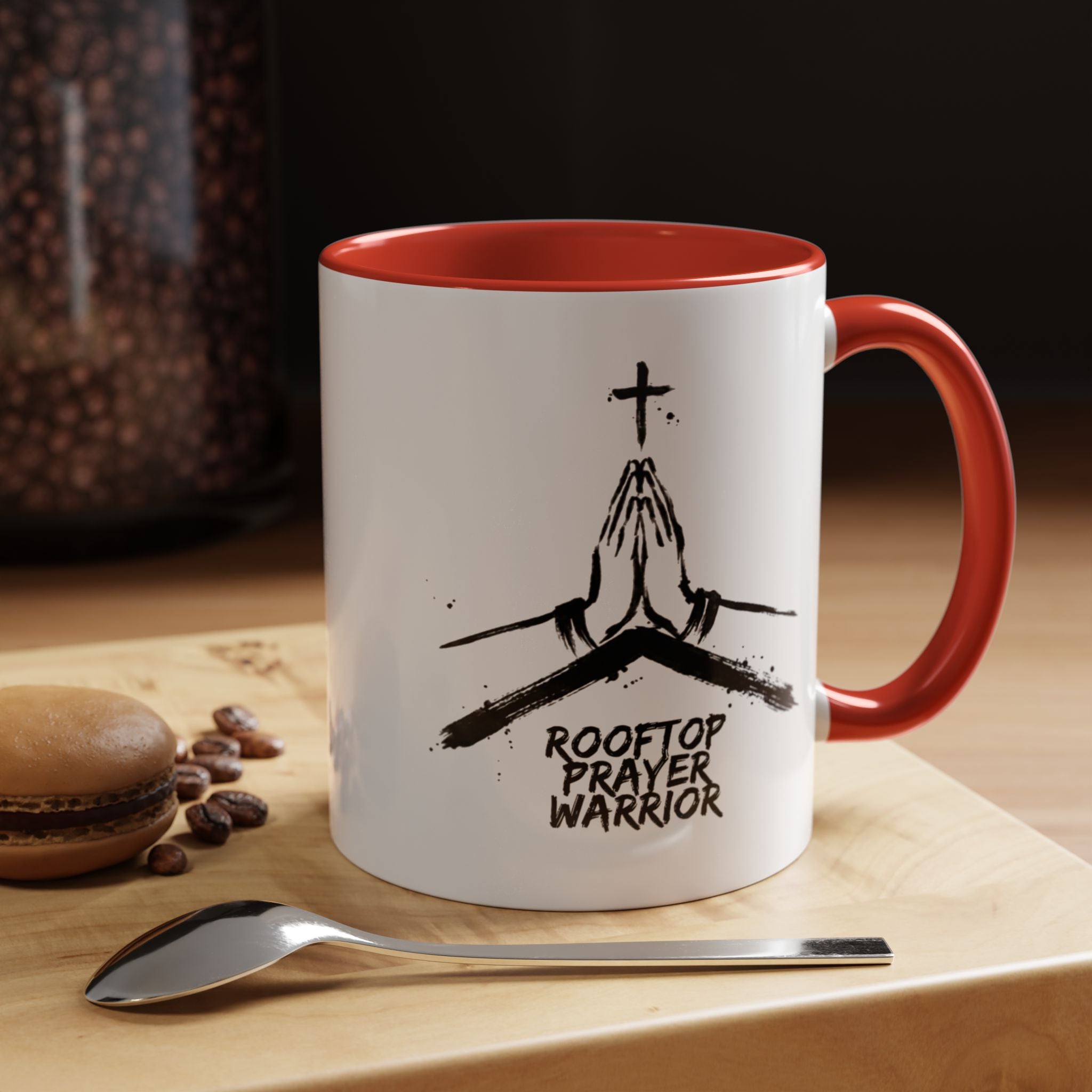 Rooftop Prayer Warrior Accent Coffee Mug