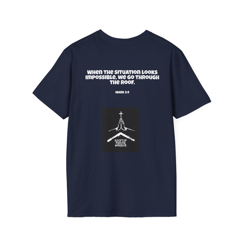 Rooftop Prayer Warrior T-Shirt — Bold Dark Colors