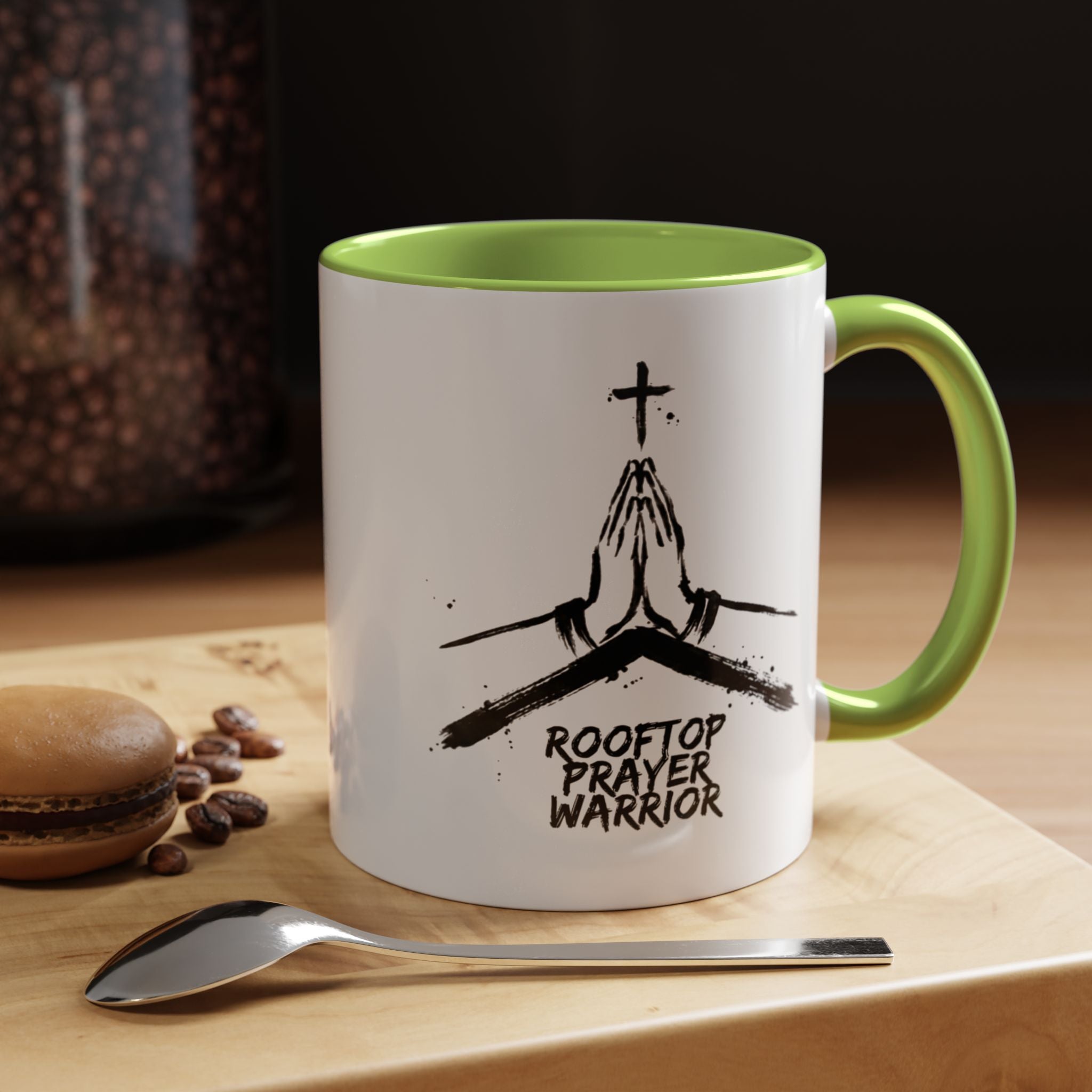 Rooftop Prayer Warrior Accent Coffee Mug