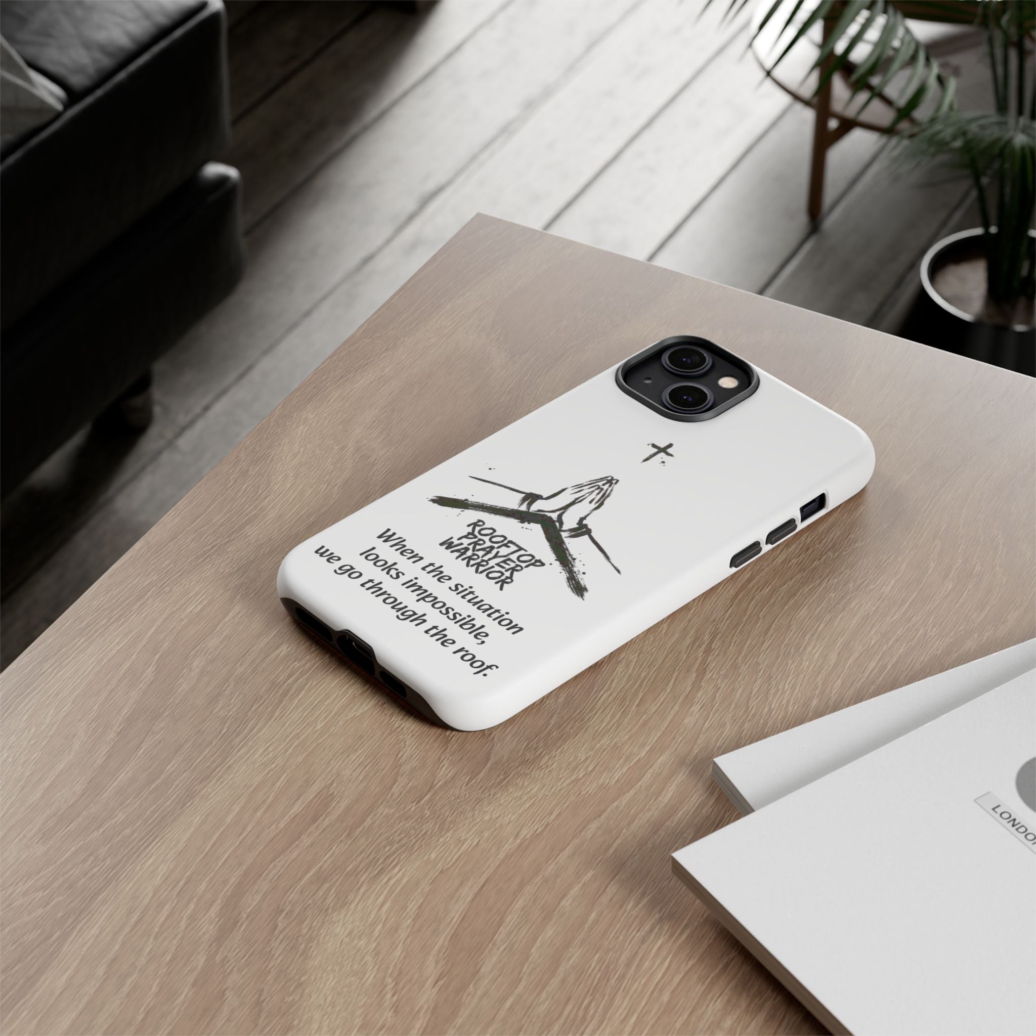 Rooftop Prayer Warrior Phone Case — iPhone, Samsung & Pixel