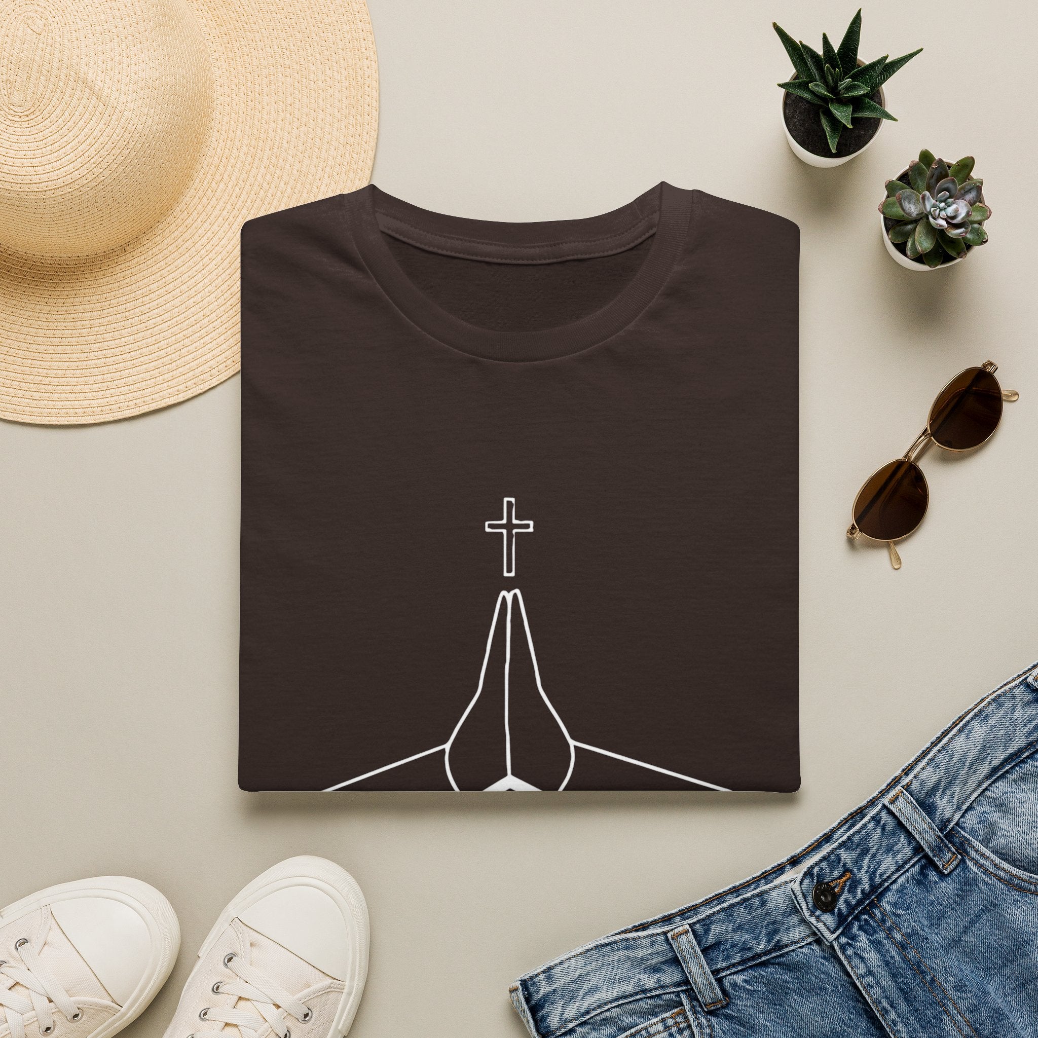 Rooftop Prayer Warrior T-Shirt — Bold Dark Colors