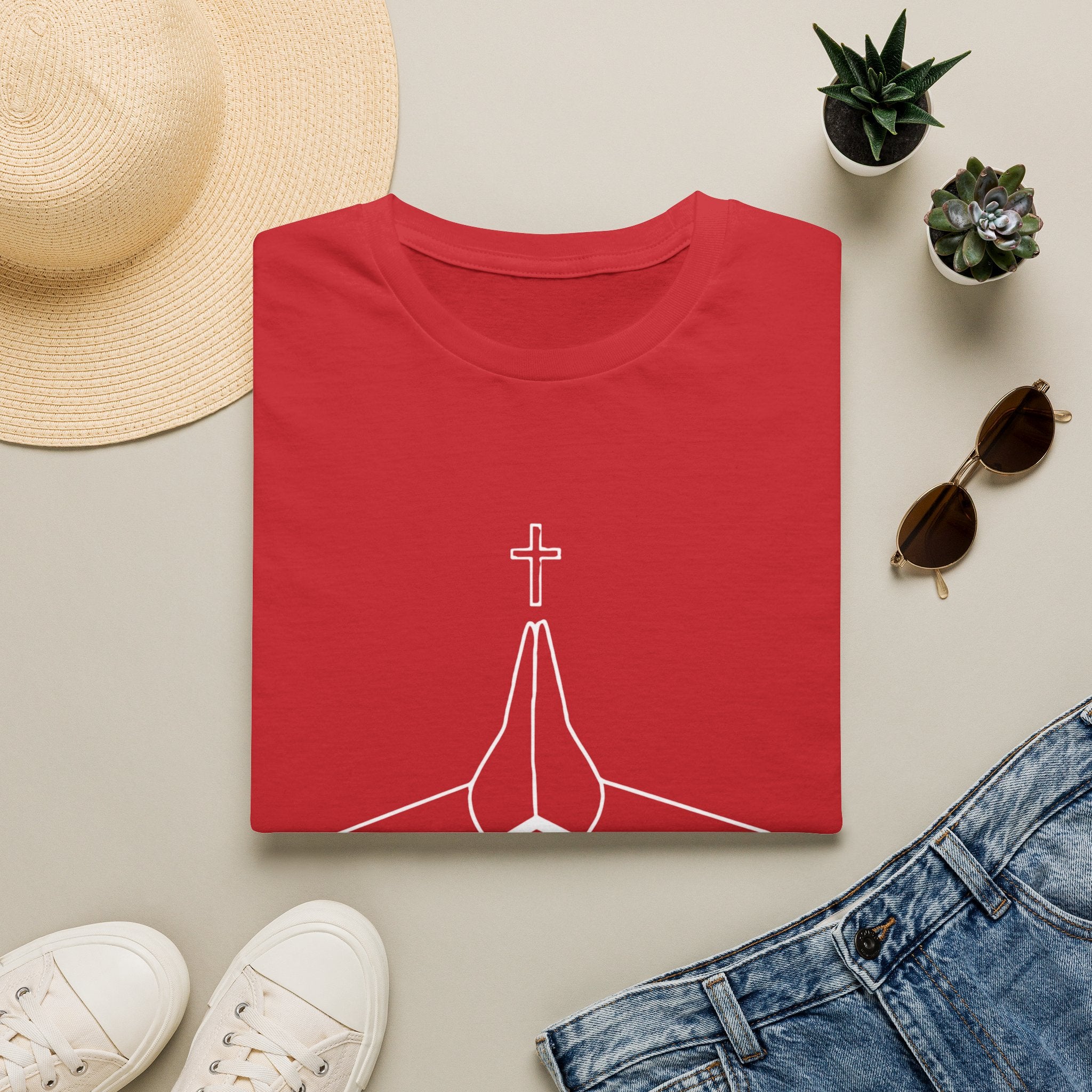 Rooftop Prayer Warrior T-Shirt — Bold Dark Colors