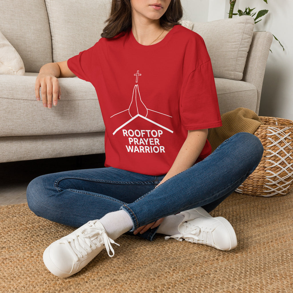 Rooftop Prayer Warrior T-Shirt — Bold Dark Colors