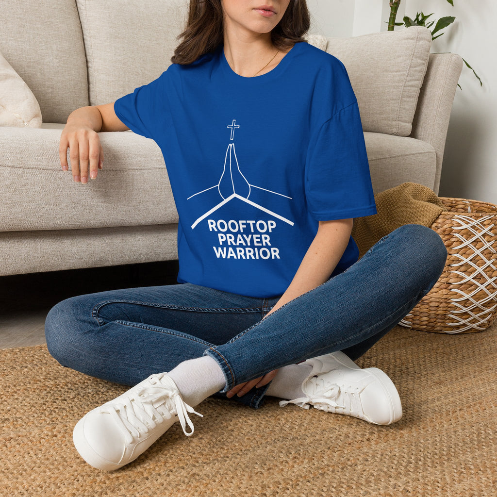 Rooftop Prayer Warrior T-Shirt — Bold Dark Colors