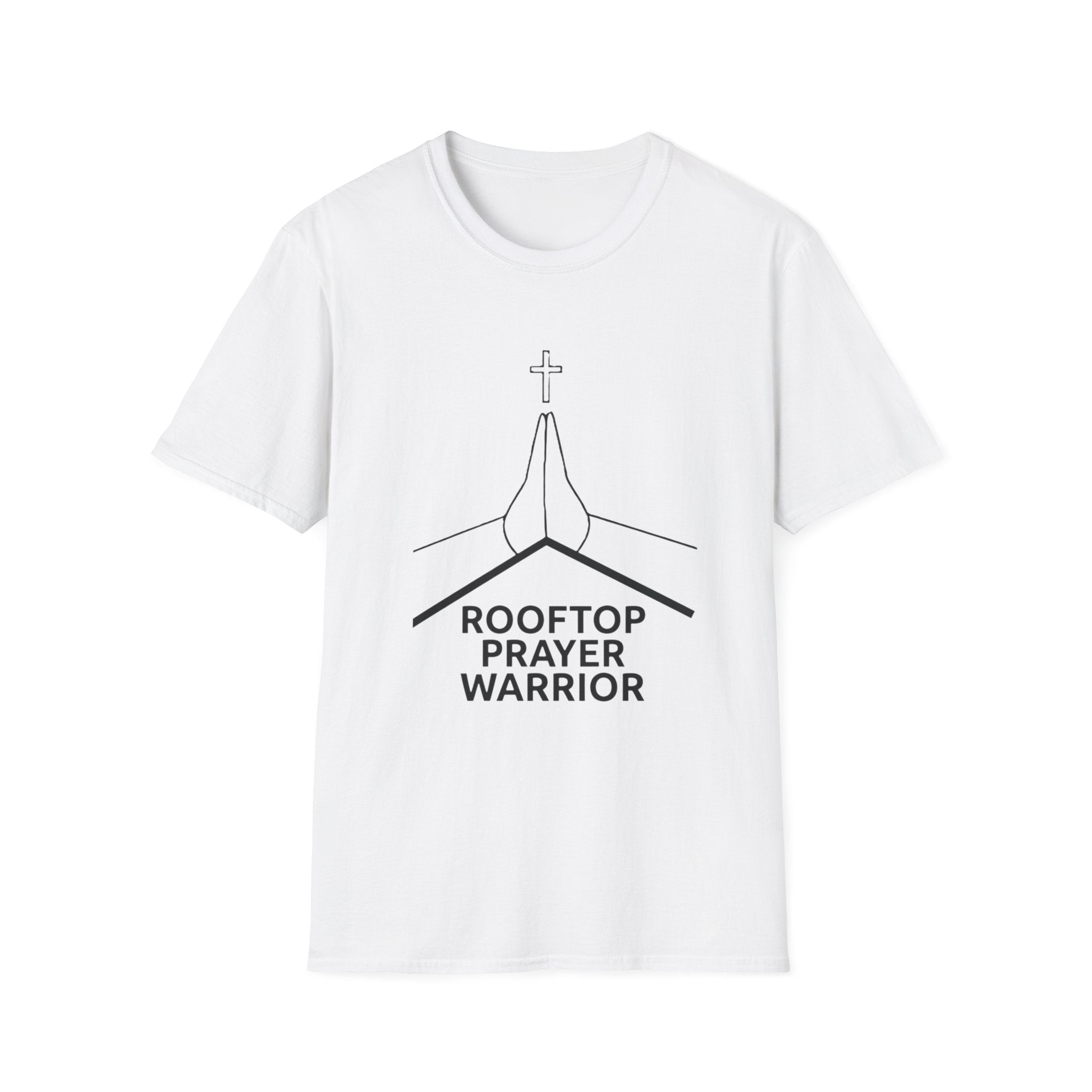 Prayer Hands T-Shirt — "Rooftop Prayer Warrior" Faith Graphic Tee