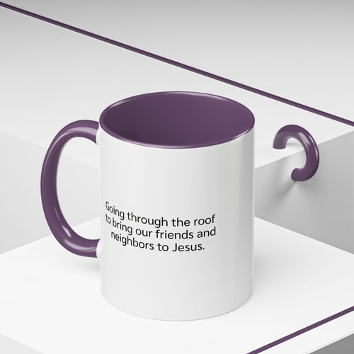 Rooftop Prayer Warrior Christian Coffee Mug — 11oz Faith Accent Mug