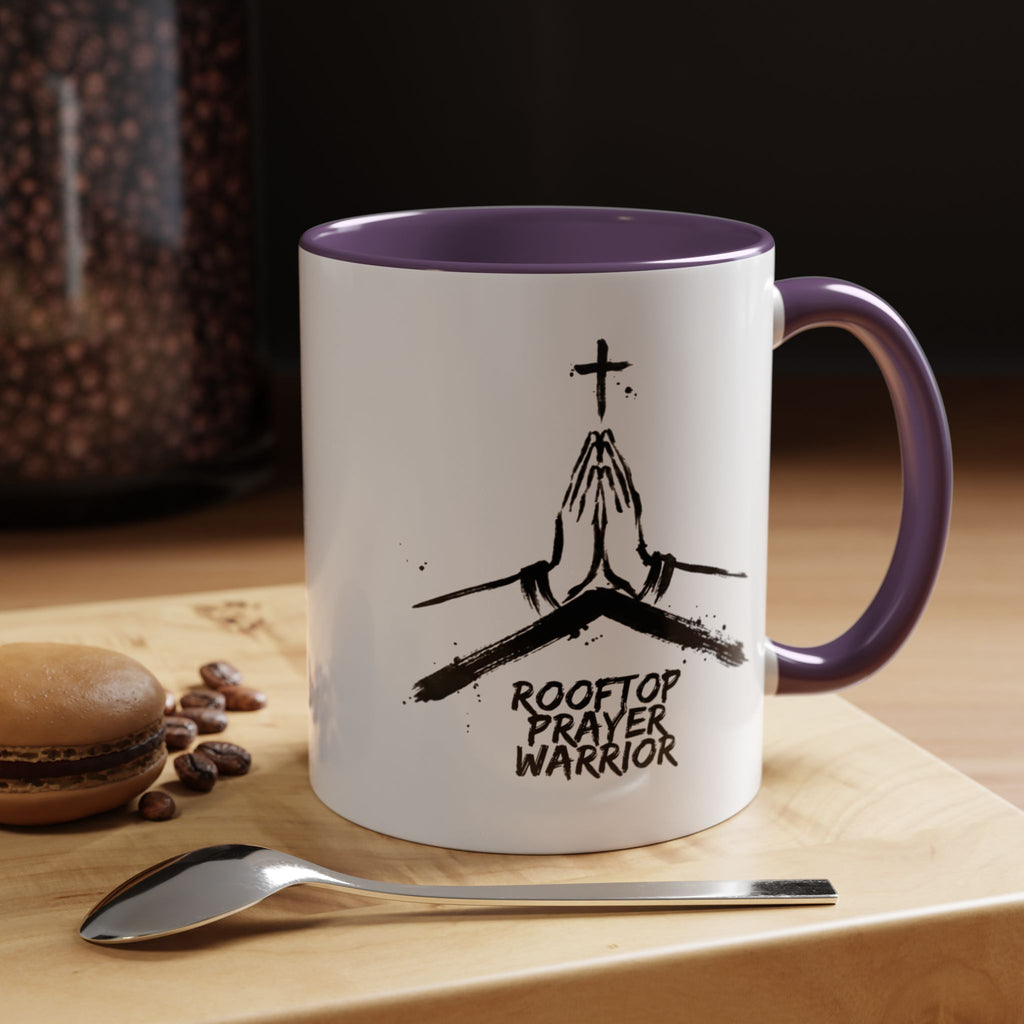Rooftop Prayer Warrior Accent Coffee Mug