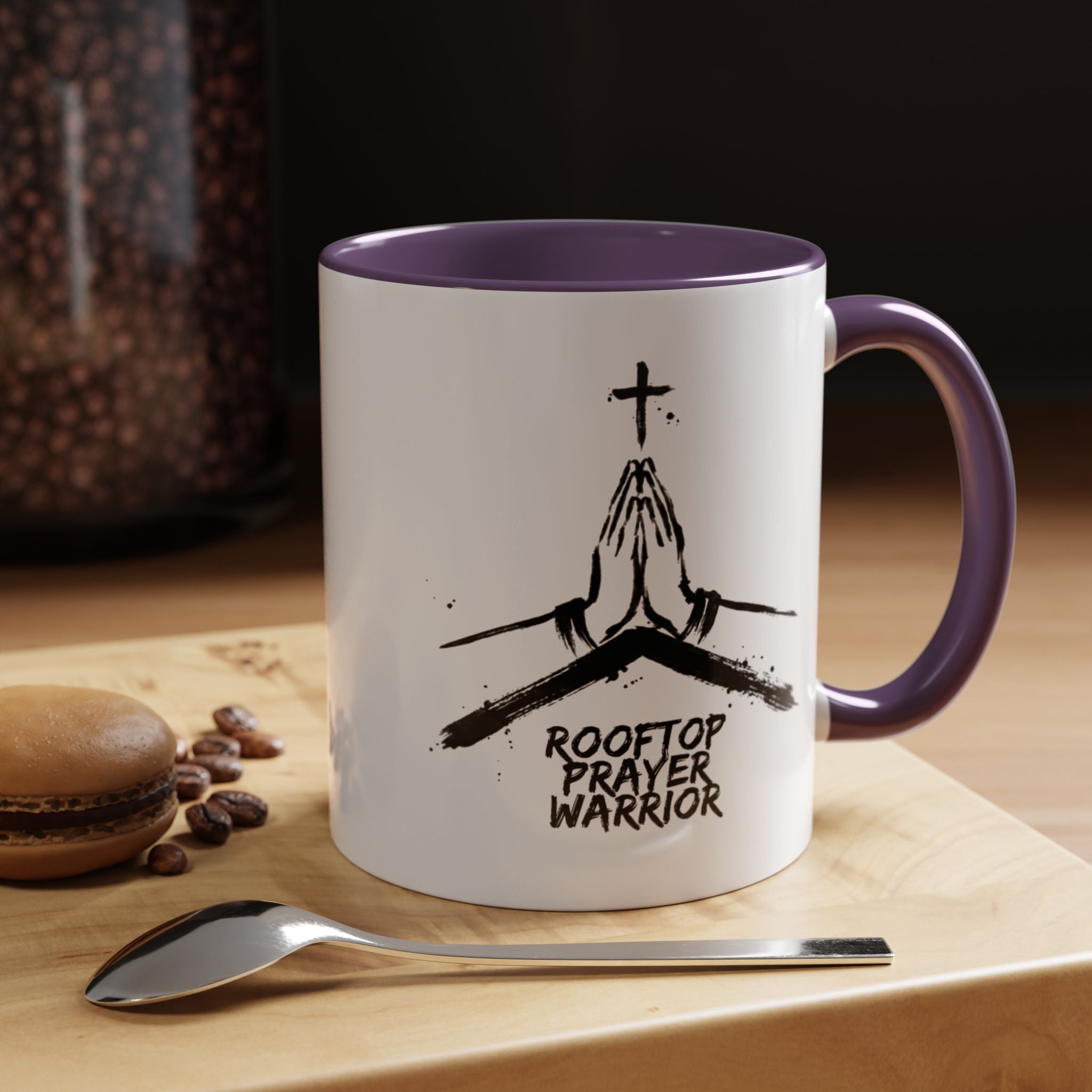 Rooftop Prayer Warrior Accent Coffee Mug