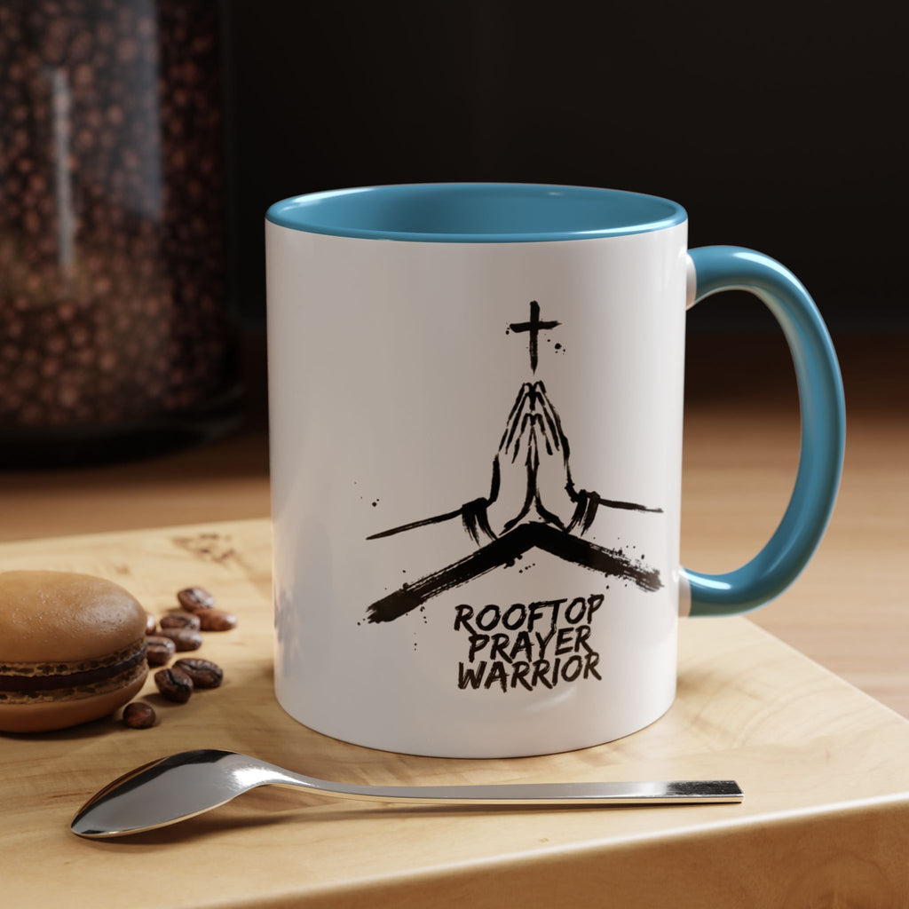 Rooftop Prayer Warrior Accent Coffee Mug