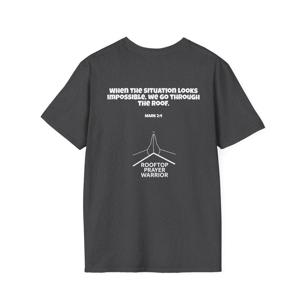 Rooftop Prayer Warrior T-Shirt — Bold Dark Colors