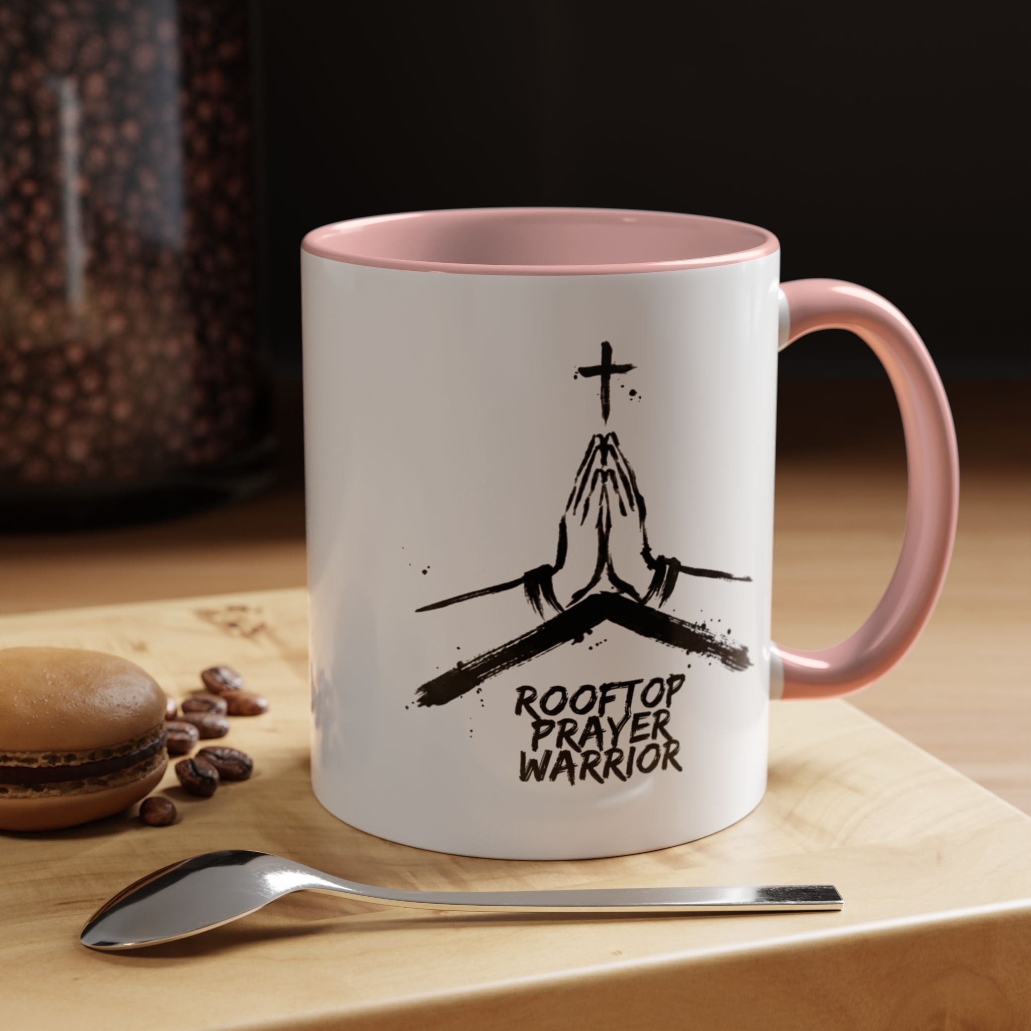 Rooftop Prayer Warrior Accent Coffee Mug