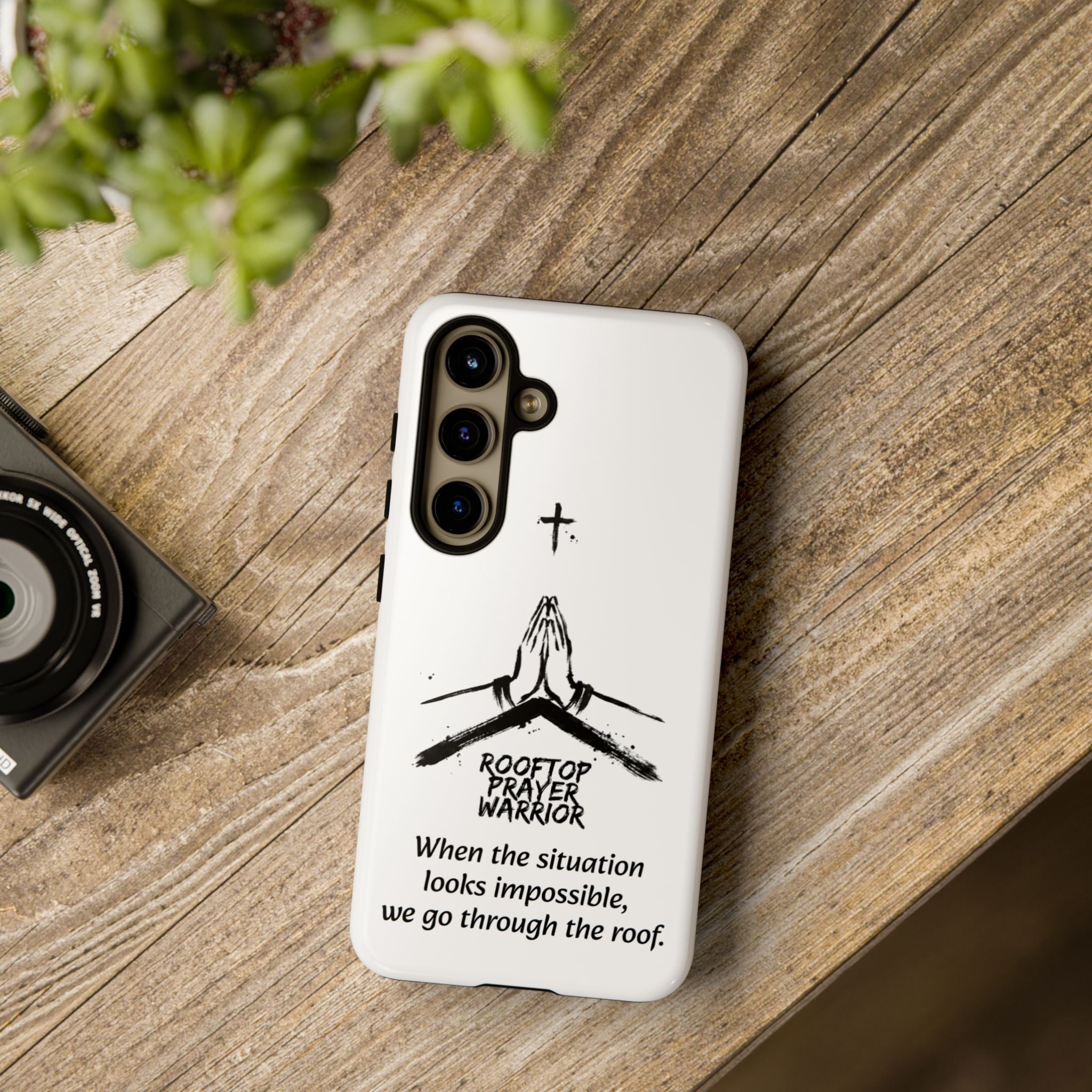 Rooftop Prayer Warrior Phone Case — iPhone, Samsung & Pixel