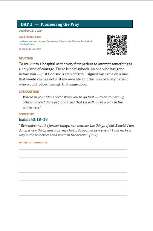 Rooftop Prayer Warrior Journal (Revised)